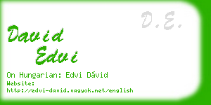 david edvi business card