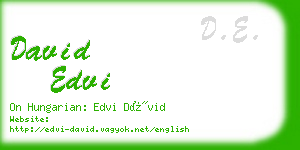 david edvi business card